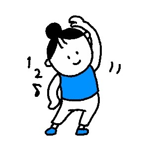 体操をしているイラスト
